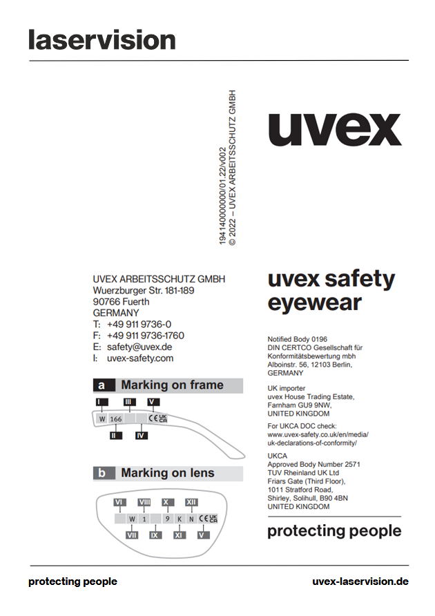 uvex eyewear Anleitung cover